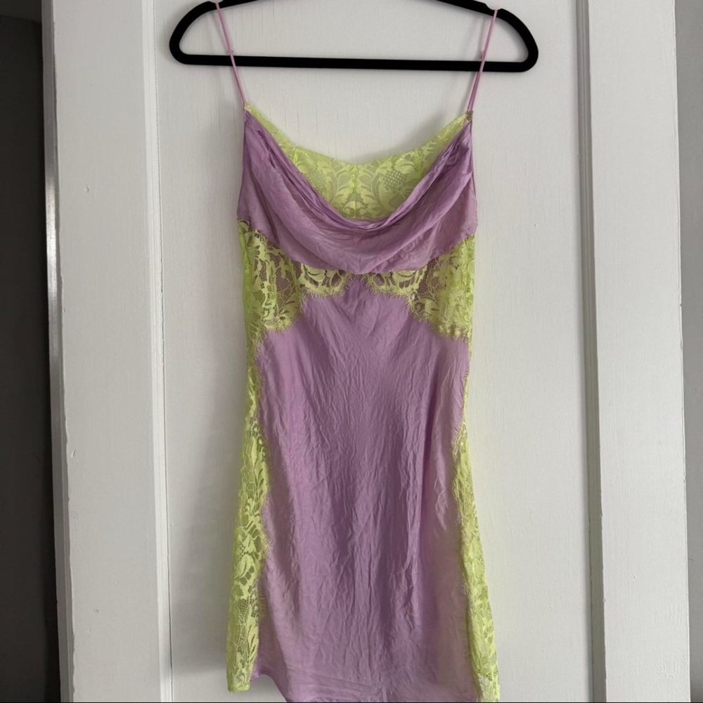 NWT For Love And Lemons Lavender and Lime Slip